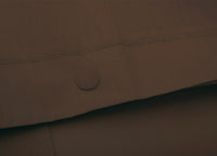 Completo Lenzuola In 100% Cotone In Tinta Unita Made In Italy - Francese - Marrone