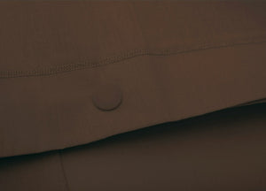 Completo Lenzuola In 100% Cotone In Tinta Unita Made In Italy - Maxi - Marrone