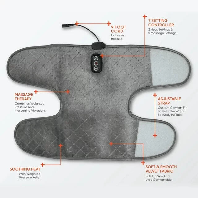 MASSAGGIATORE ELETTRICO RISCALDATO TERMICO PER GINOCCHIO  A VIBRAZIONE