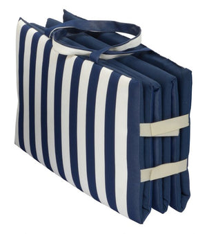 Materassino prendisole pieghevole con maniglie, idrorepellente - Materassino Prendisole Pieghevole Con Maniglie, Idrorepellente Dune (righe Bianche/sabbia)