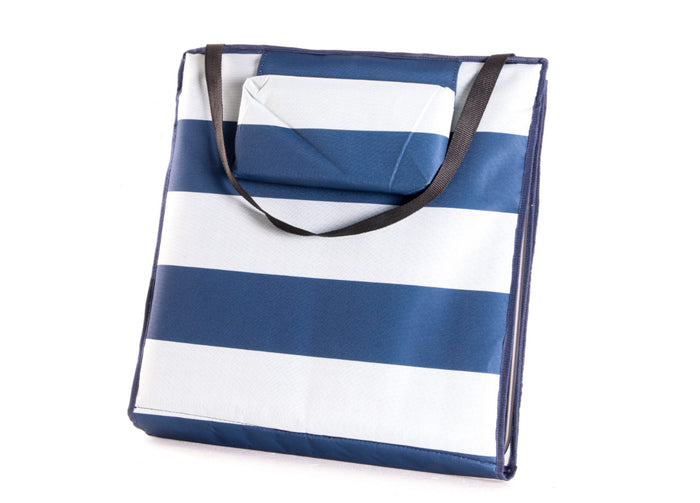 Materassino Prendisole Spiaggia Da Terra Reclinabile Imbottito Tindari Rigato