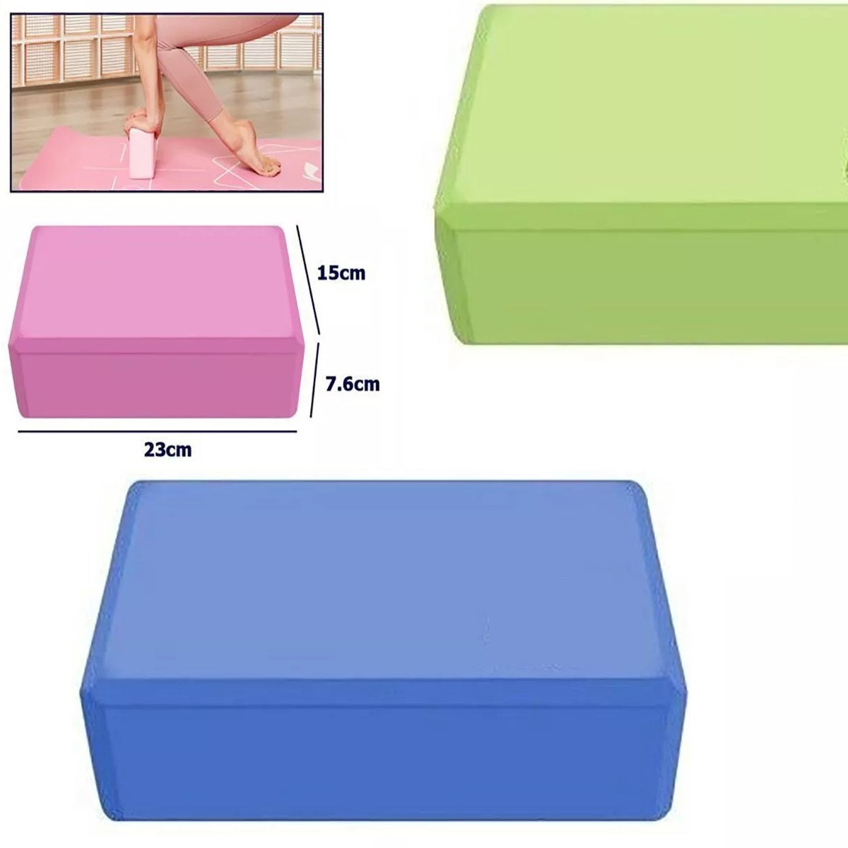 MATTONCINO YOGA SCHIUMA MATTONE BLOCCO PER ESERCIZIO EQUILIBRIO FITNESS PILATES