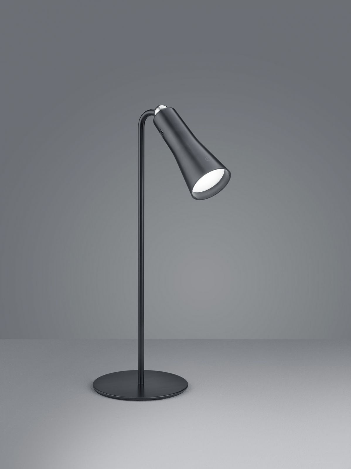 MAXI LAMPADA LED 2W 200lm, 3000K DA STUDIO COMPONIBILE NERA RICARICABILE USB CON DIMMERAZIONE TOUCH H.36CM
