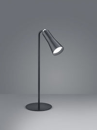 MAXI LAMPADA LED 2W 200lm, 3000K DA STUDIO COMPONIBILE NERA RICARICABILE USB CON DIMMERAZIONE TOUCH H.36CM
