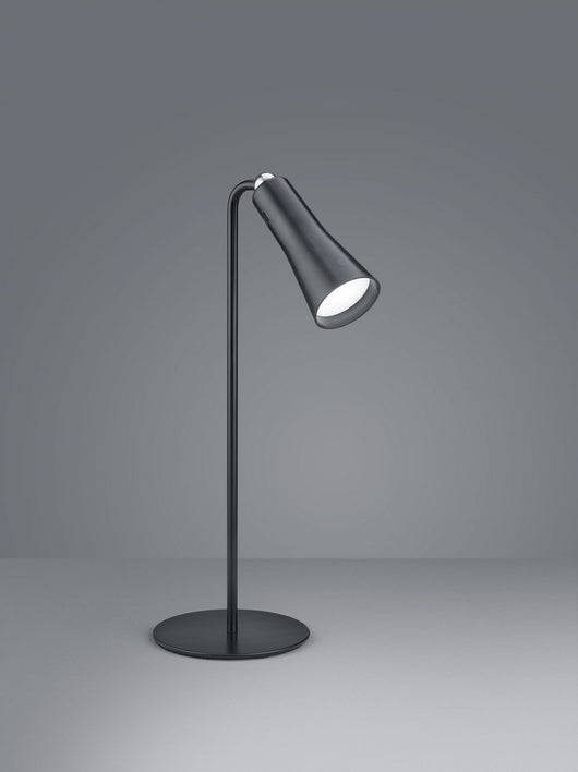 MAXI LAMPADA LED 2W 200lm, 3000K DA STUDIO COMPONIBILE NERA RICARICABILE USB CON DIMMERAZIONE TOUCH H.36CM
