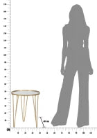 Tavolinetto Da Caffe' Glam Gold/Mirror Cm Ø 40X49