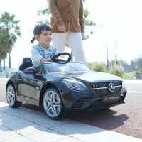 Macchina Elettrica per Bambini Licenza Mercedes SLC 300 con Telecomando, in PP e Metallo, 107x62.5x44 cm, Nero