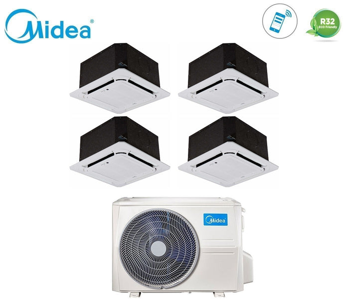 Condizionatore Midea Quadri Split Inverter Cassetta 12+12+12+12 con M4O-36FN8-Q R-32 Wi-Fi Optional
