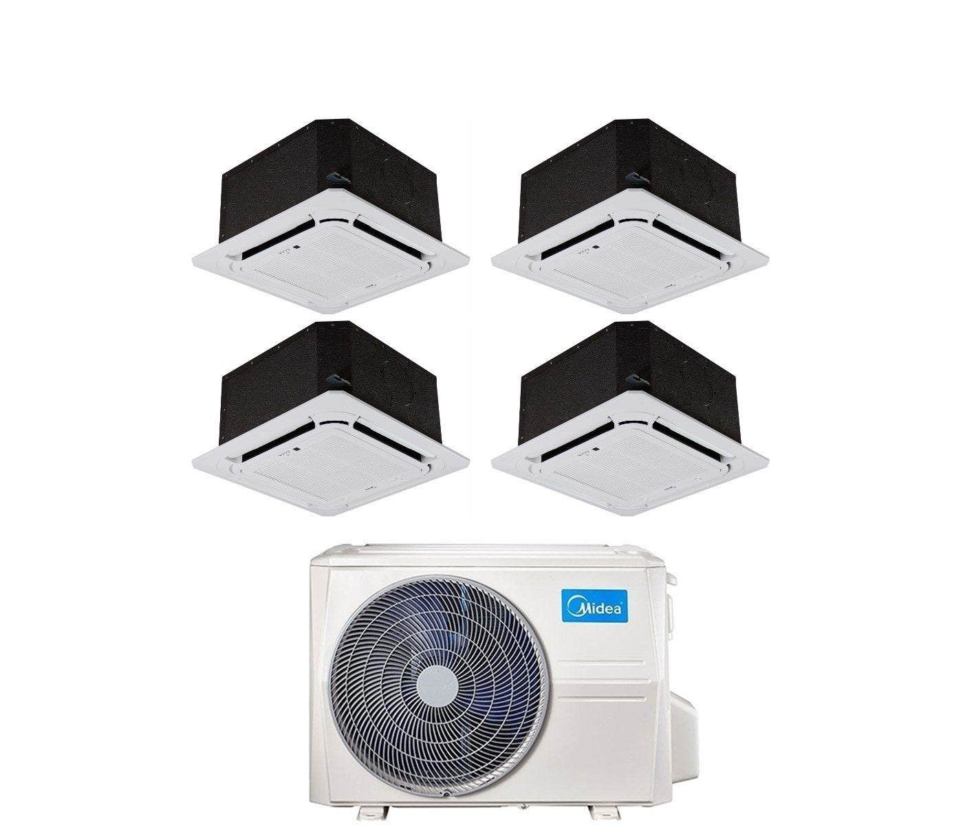 Condizionatore Midea Quadri Split Inverter Cassetta 12+12+12+12 con M4O-36FN8-Q R-32 Wi-Fi Optional