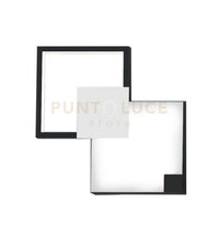 MEDEA-32 B Lampada da parete 32cm led struttura nera e bianca in metallo diffusore acrilico satinato, 43W, 3000K, 2786L