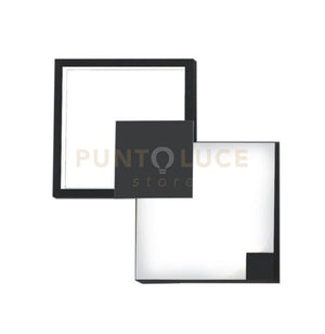 MEDEA-64 N Lampada da parete 64cm led struttura nera in metallo diffusore acrilico satinato, 72W, 3000K, 4680L