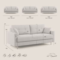 Megan Divano letto matrimoniale in microfibra smacchiabile T11 188 cm (mat. 140x197) petrolio