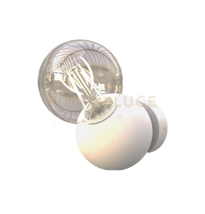 MELINA-A B Applique da parete bianco attacco E27 struttura bianco opaco diametro 13cm