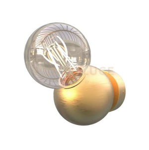 MELINA-A OS Applique da parete ottone spazzolato attacco E27 struttura bianco opaco diametro 13cm