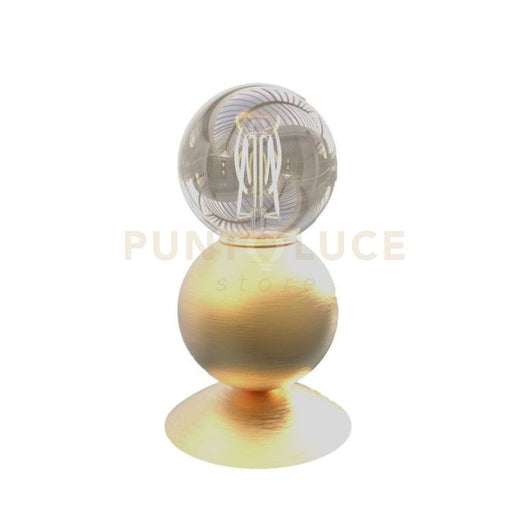 MELINA-L OS Lampada da tavolo 1 luce sfera in metallo ottone spazzolato lampadina E27 Inclusa