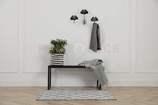 MERLE KIT 3 APPENDI ABITI METALLO NERO E ORO 15X15CM