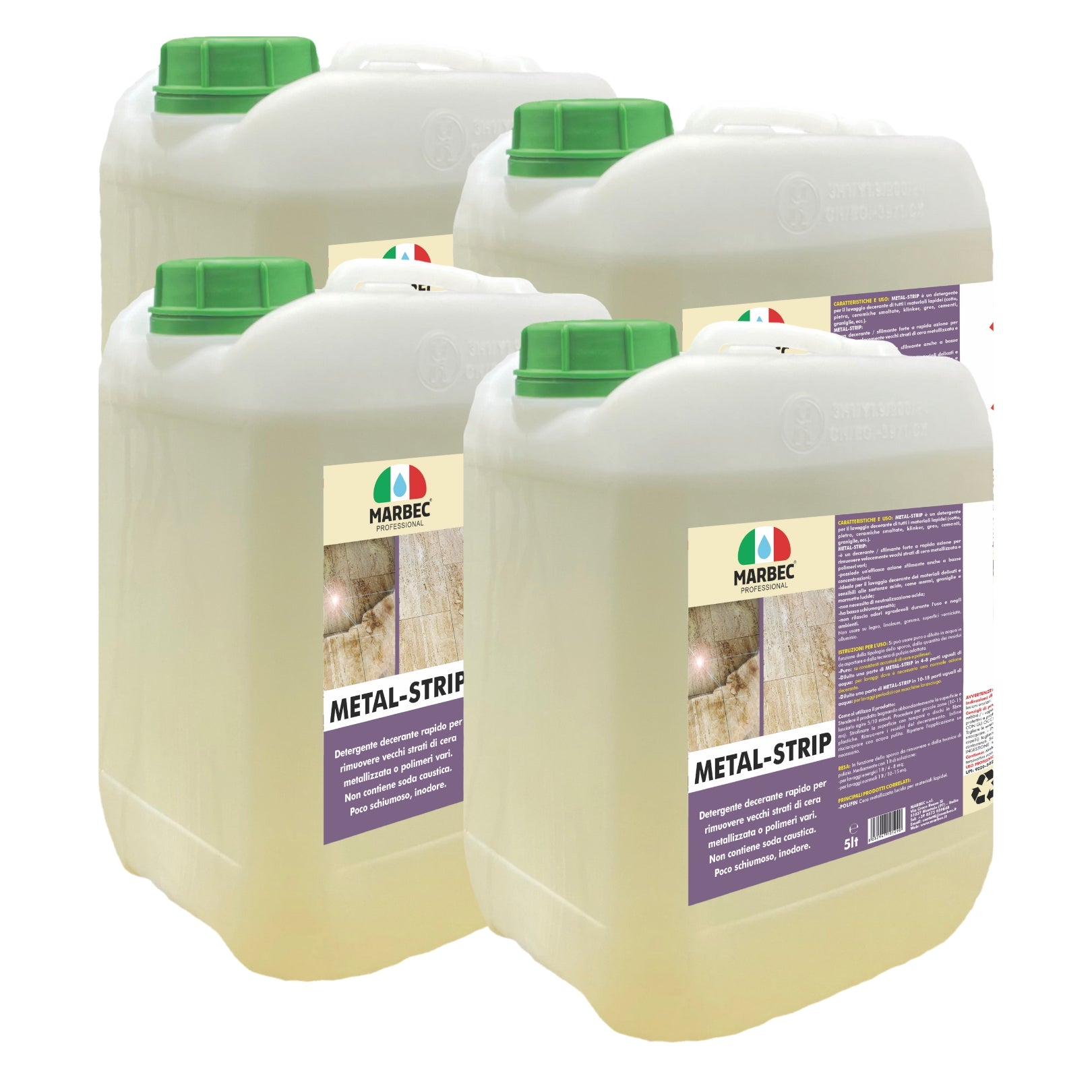 Detergente sgrassante professionale METAL-STRIP   5LTx4Pz