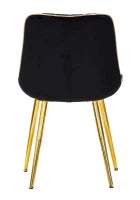 Sedia Paris Nera/Gold Set 2 Pz Cm 51X59X79