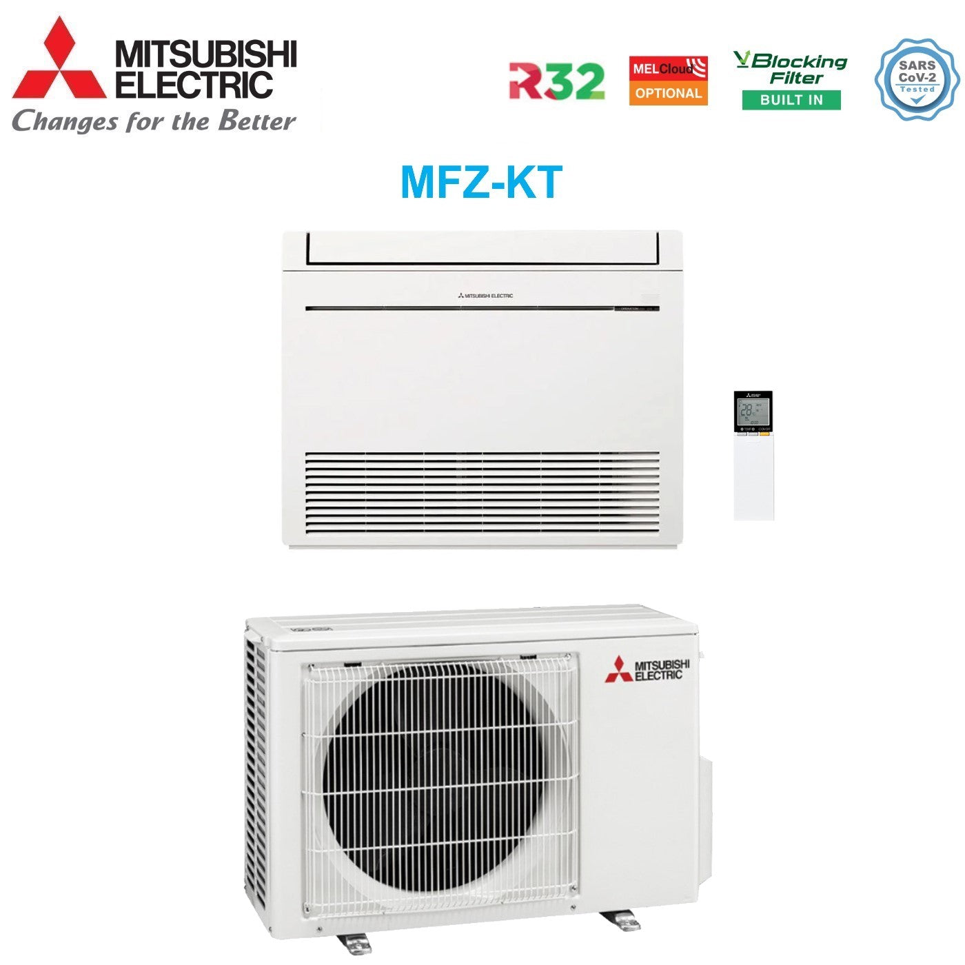 Condizionatore a Pavimento Mitsubishi Electric 18000 Btu MFZ-KT50VG R-32 Wi-Fi Optional