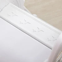 Scivolo per Bambini 18-36 Mesi in PE e PP a Tema Spaziale con Scale Antiscivolo, 157x46.5x80 cm, Grigio e Bianco