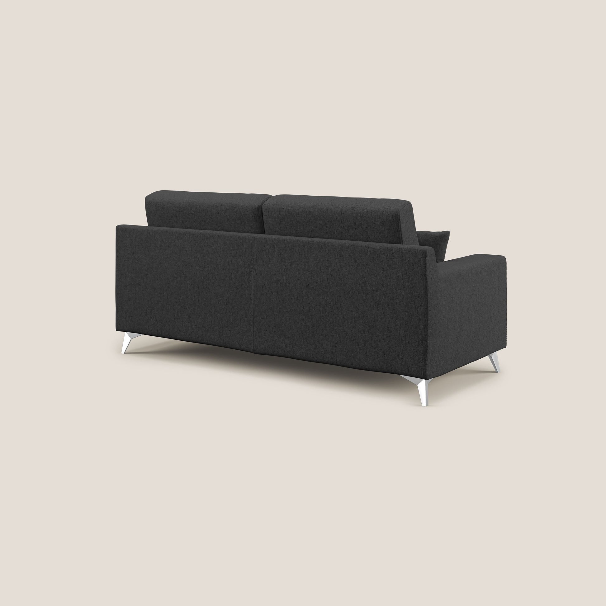 Divano 2 Posti 146x95x91 cm in Tessuto Antracite