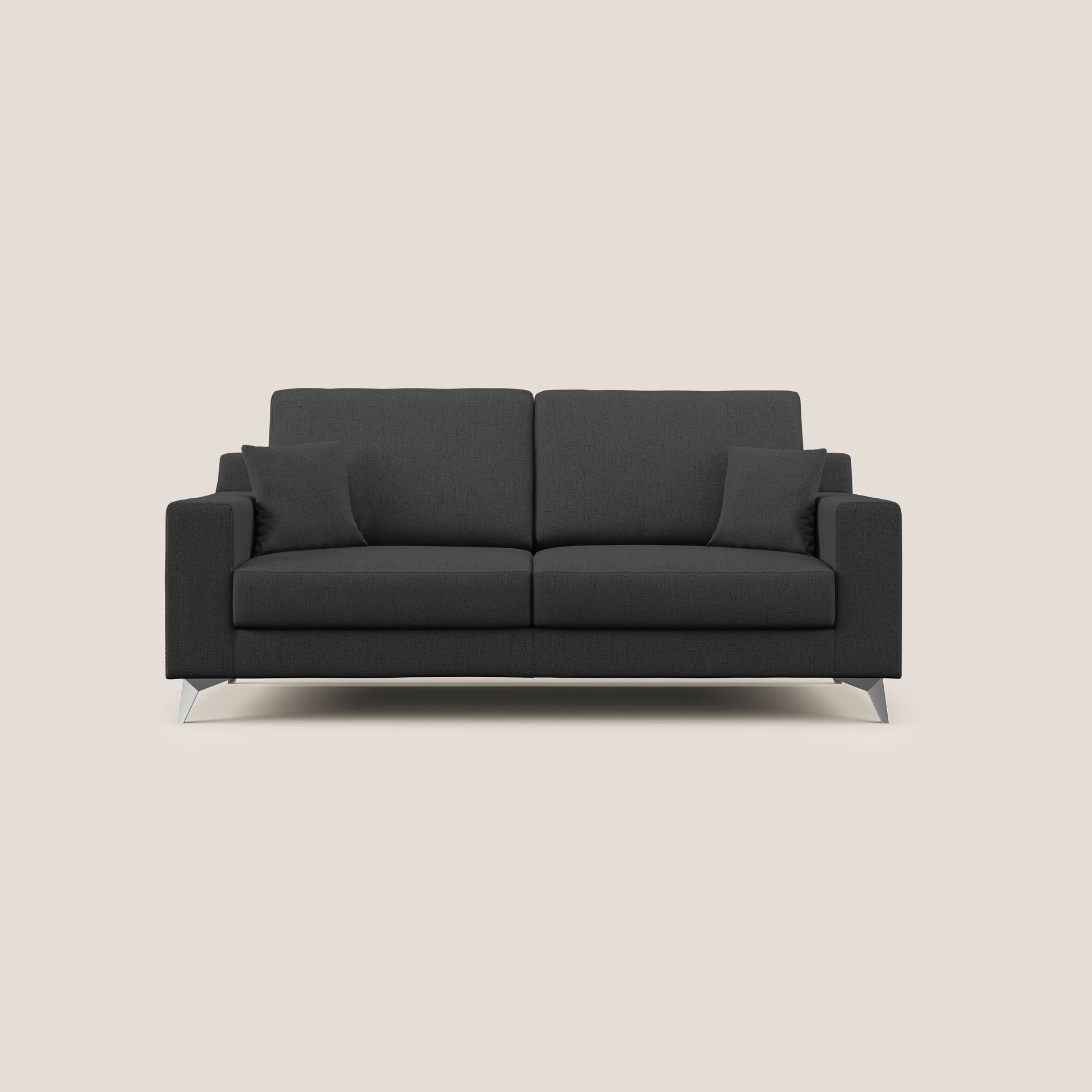Divano 2 Posti 146x95x91 cm in Tessuto Antracite