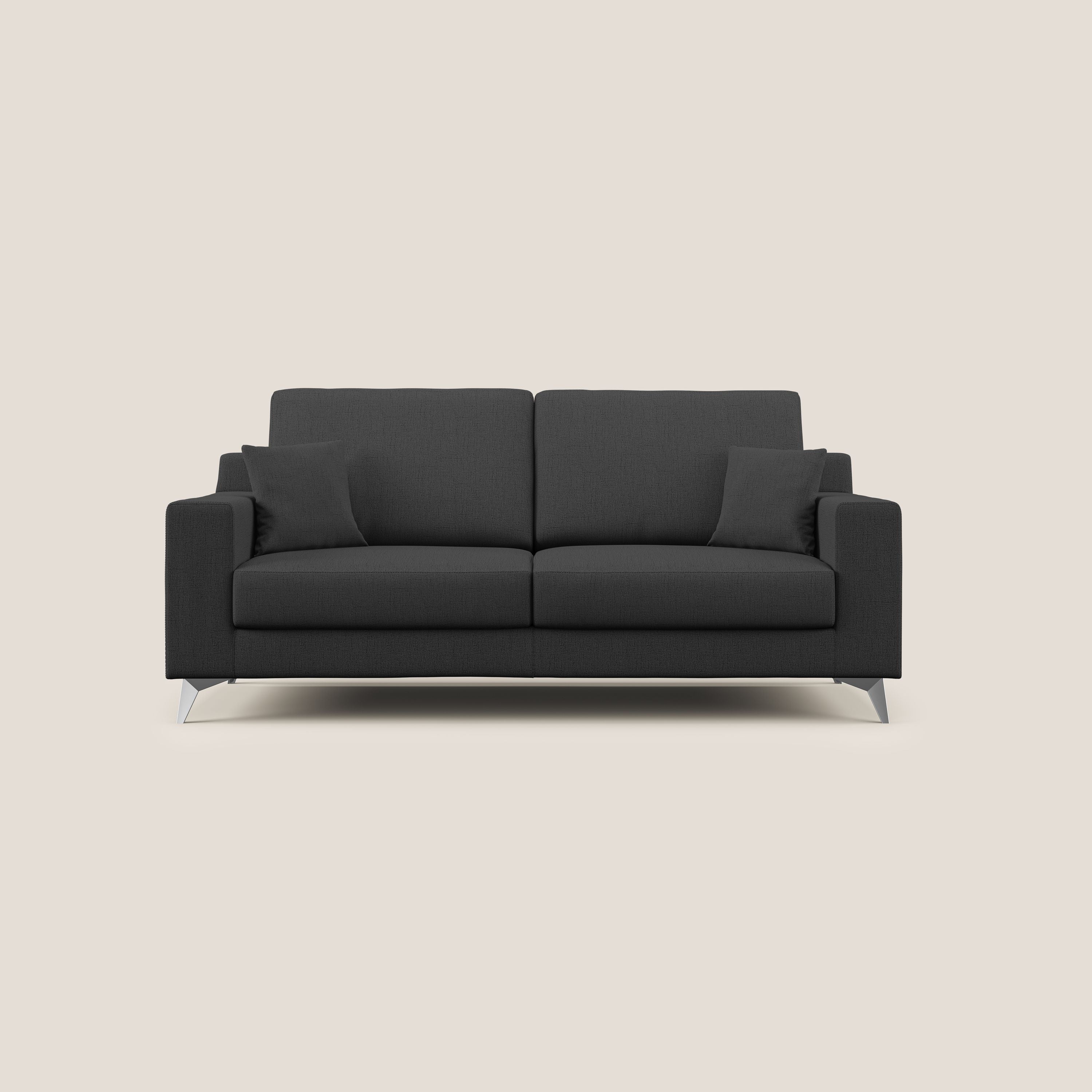Divano 2 Posti 166x95x91 cm in Tessuto Antracite