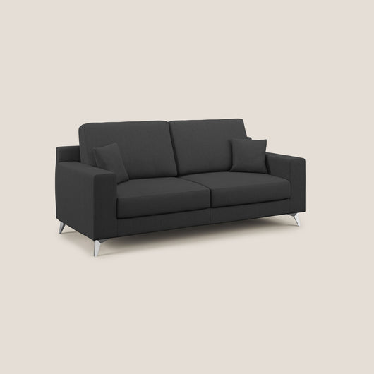 Divano 2 Posti 146x95x91 cm in Tessuto Antracite