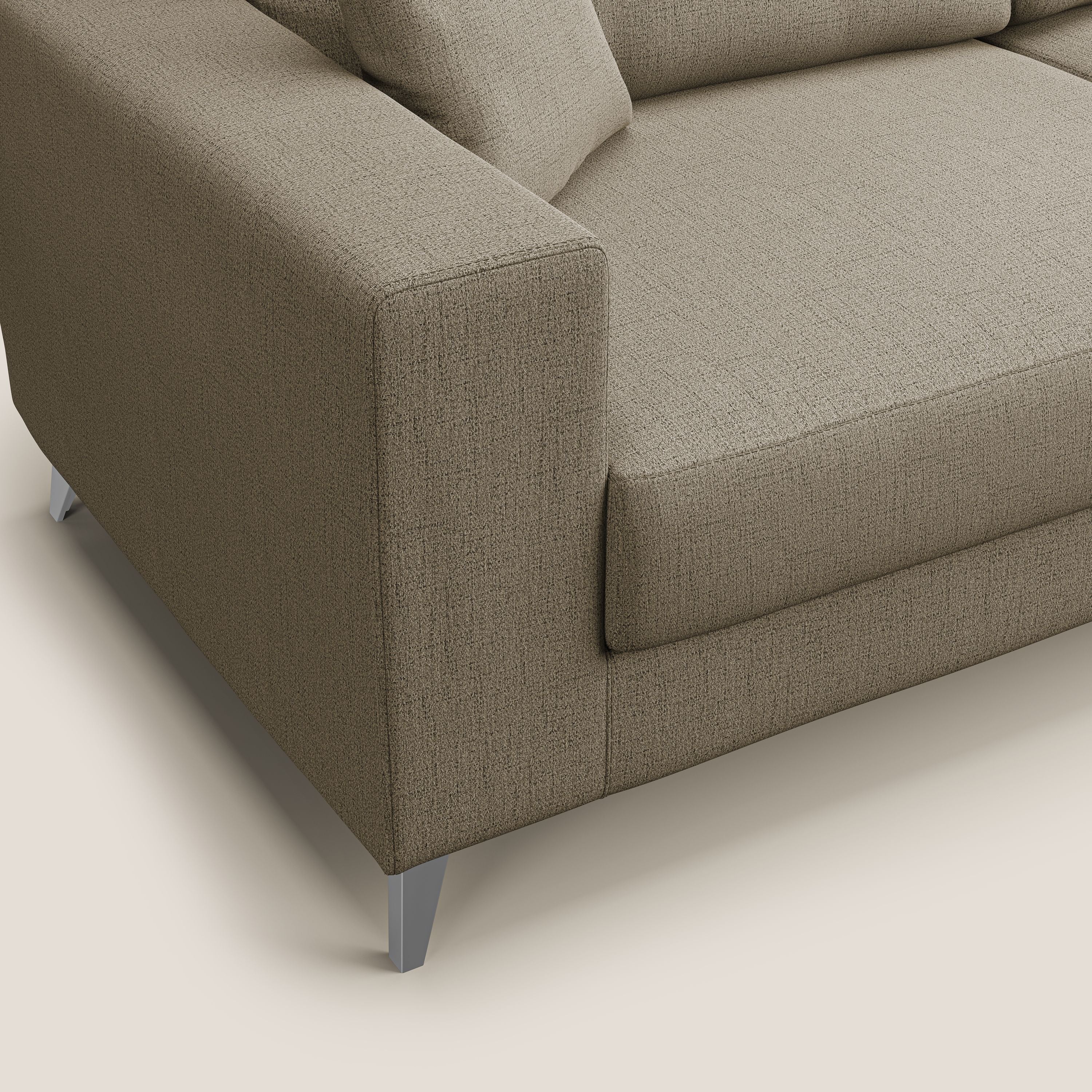 Divano 2 Posti 146x95x91 cm in Tessuto Marrone