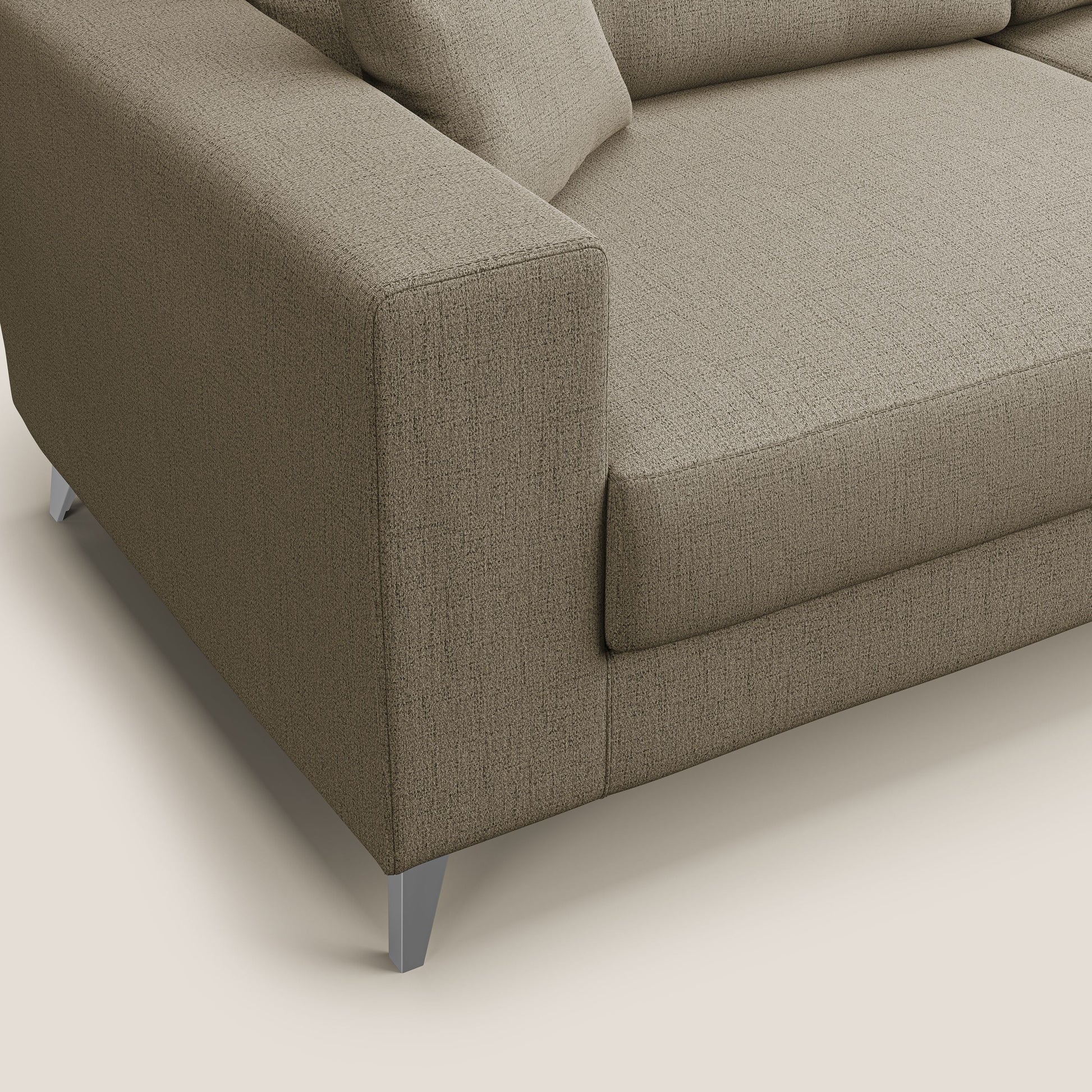 Divano 2 Posti 166x95x91 cm in Tessuto Marrone