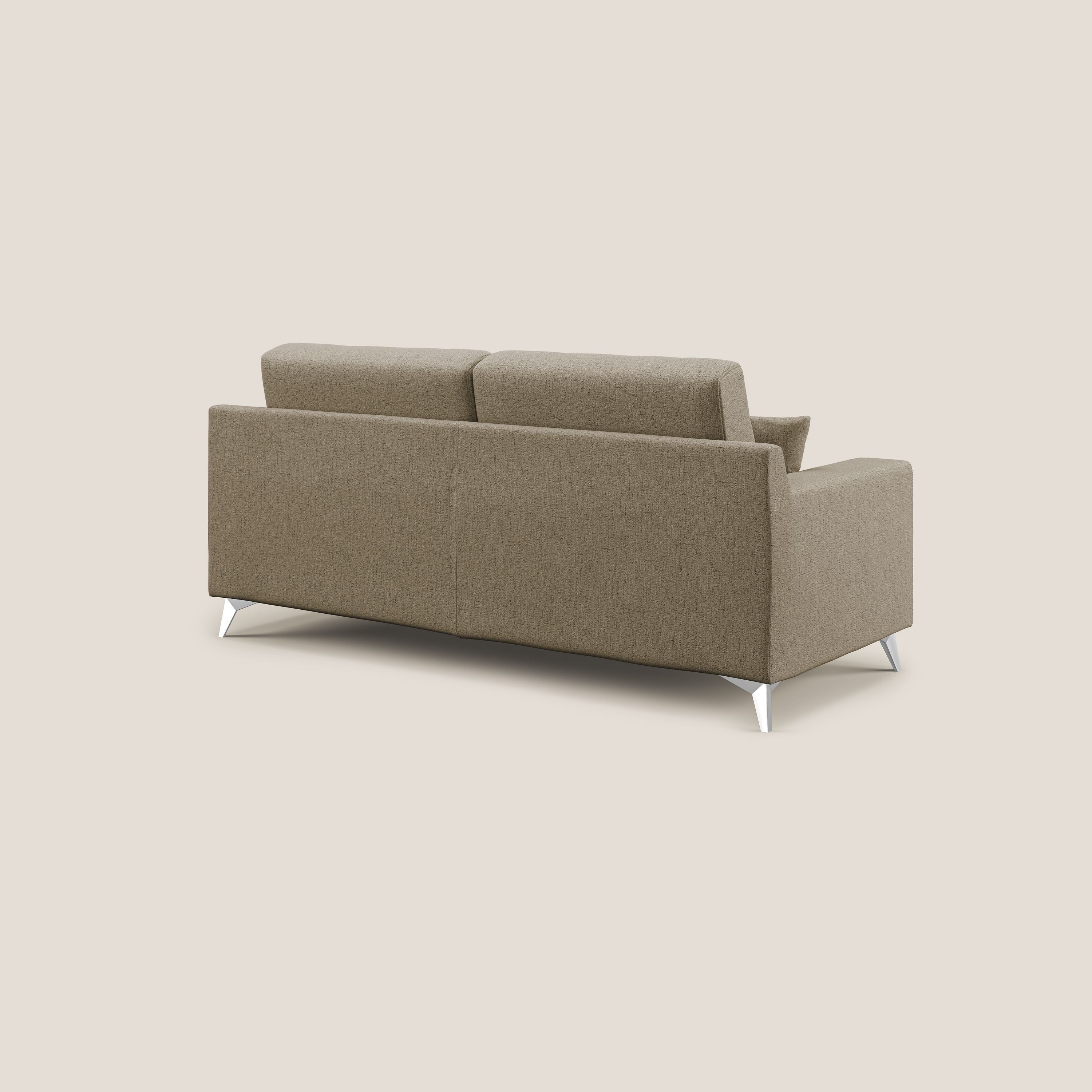 Divano 2 Posti 146x95x91 cm in Tessuto Marrone