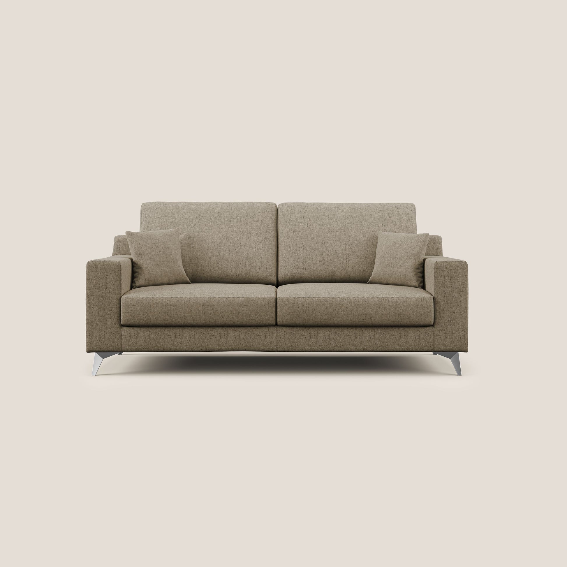 Divano 2 Posti 146x95x91 cm in Tessuto Marrone