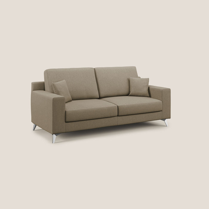 Divano 2 Posti 146x95x91 cm in Tessuto Marrone