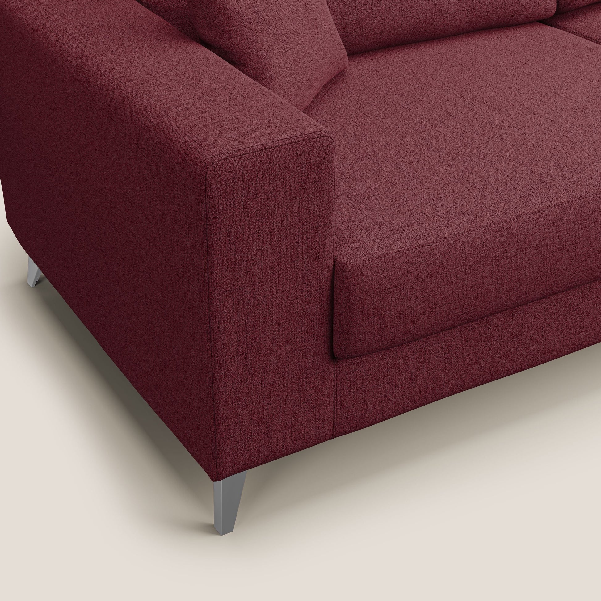 Divano 2 Posti 166x95x91 cm in Tessuto Rosso