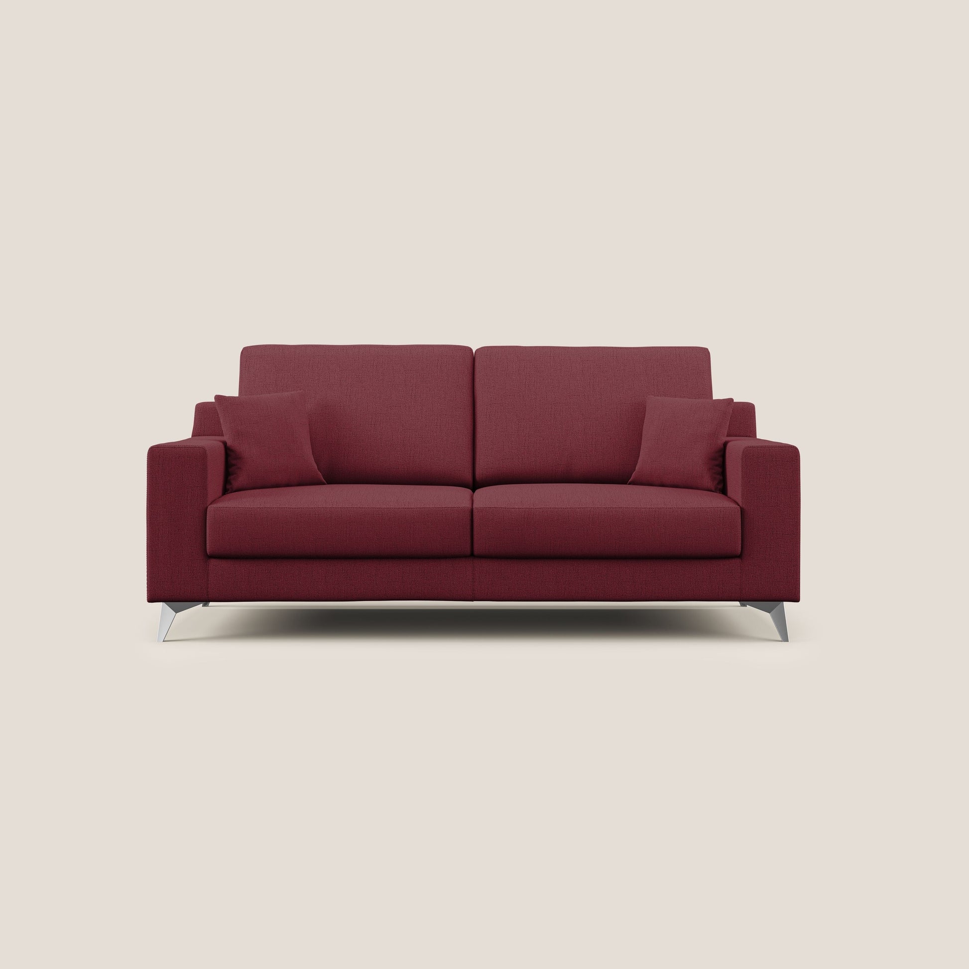Divano 2 Posti 166x95x91 cm in Tessuto Rosso