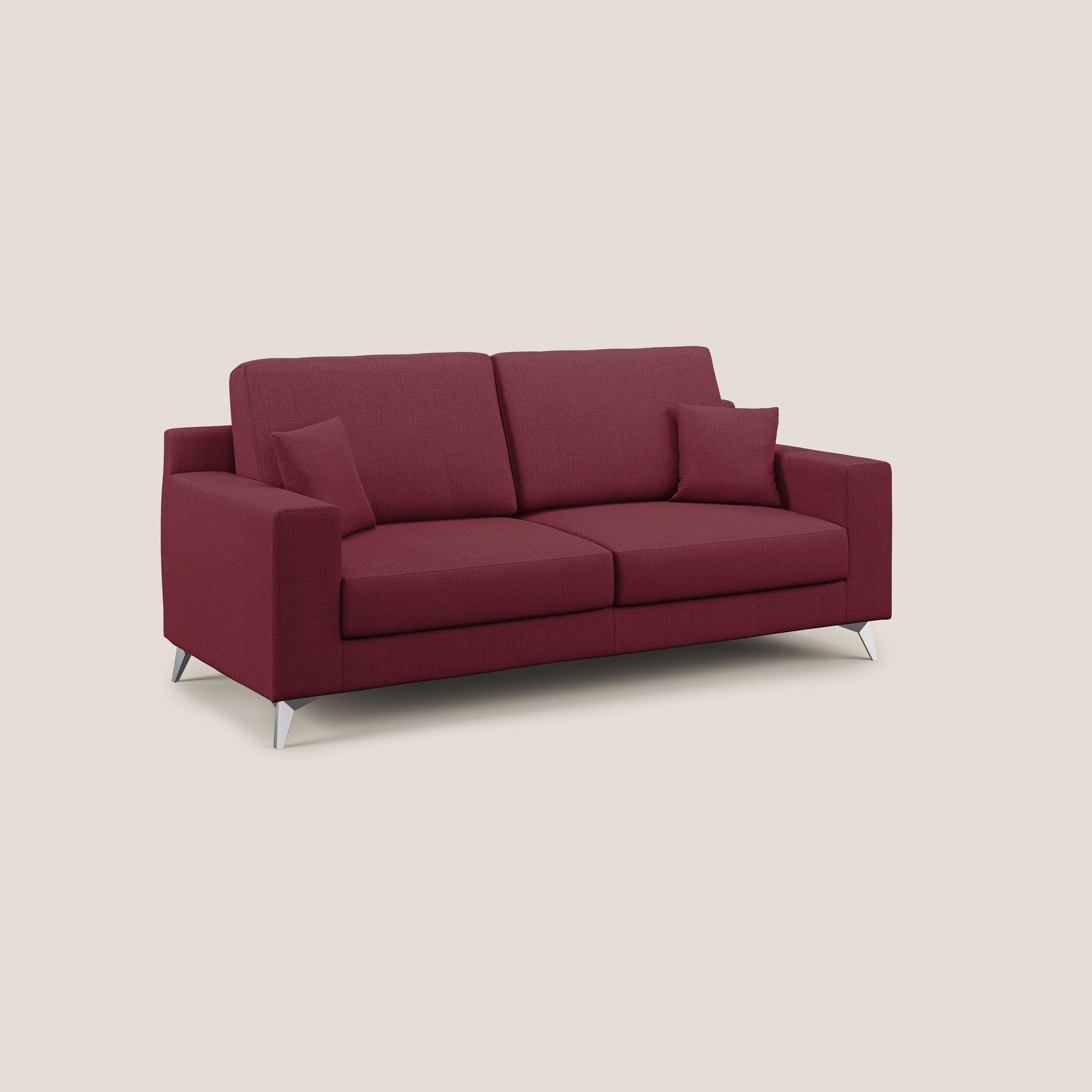 Divano 2 Posti 146x95x91 cm in Tessuto Rosso