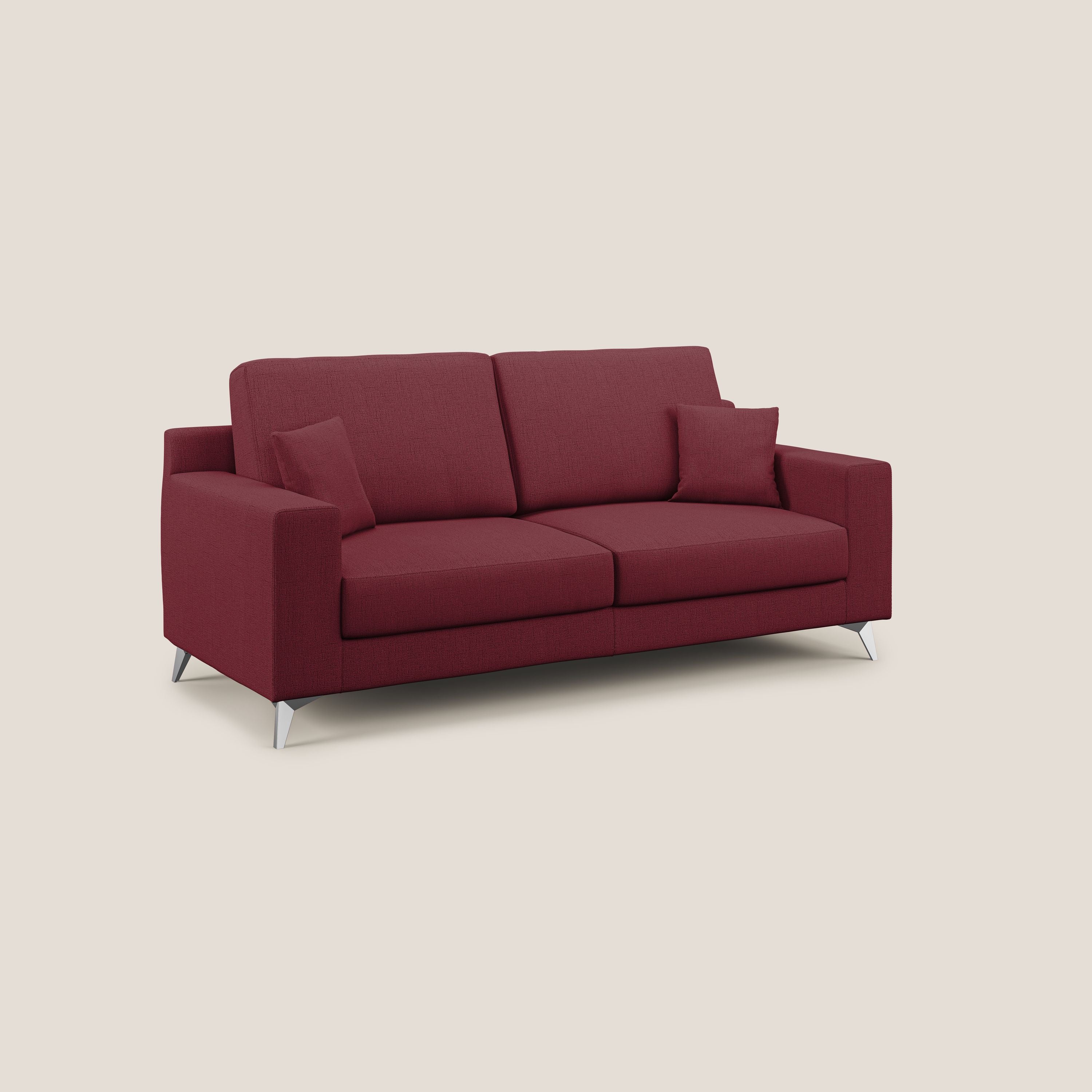 Divano 2 Posti 166x95x91 cm in Tessuto Rosso