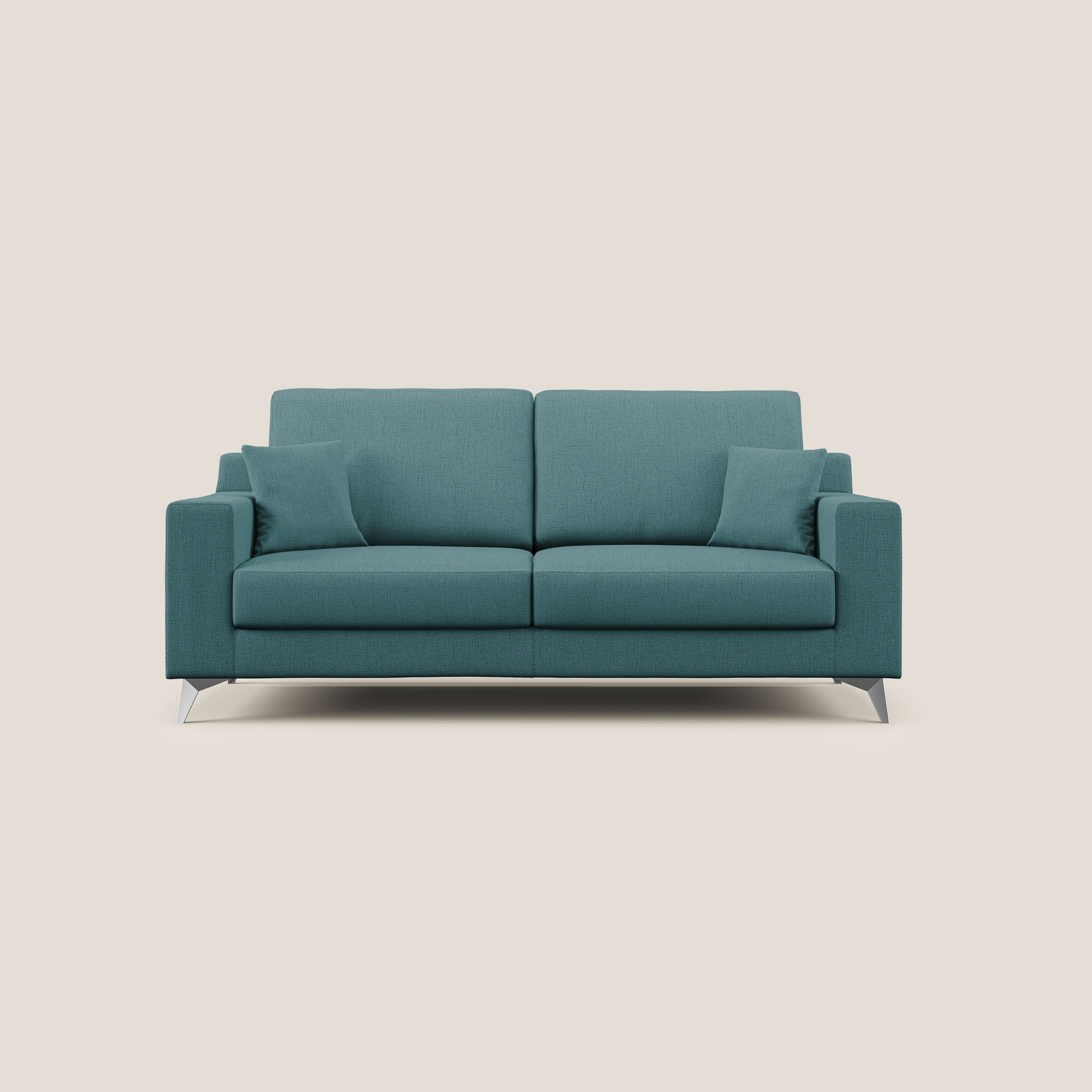 Divano 2 Posti 146x95x91 cm in Tessuto Azzurro
