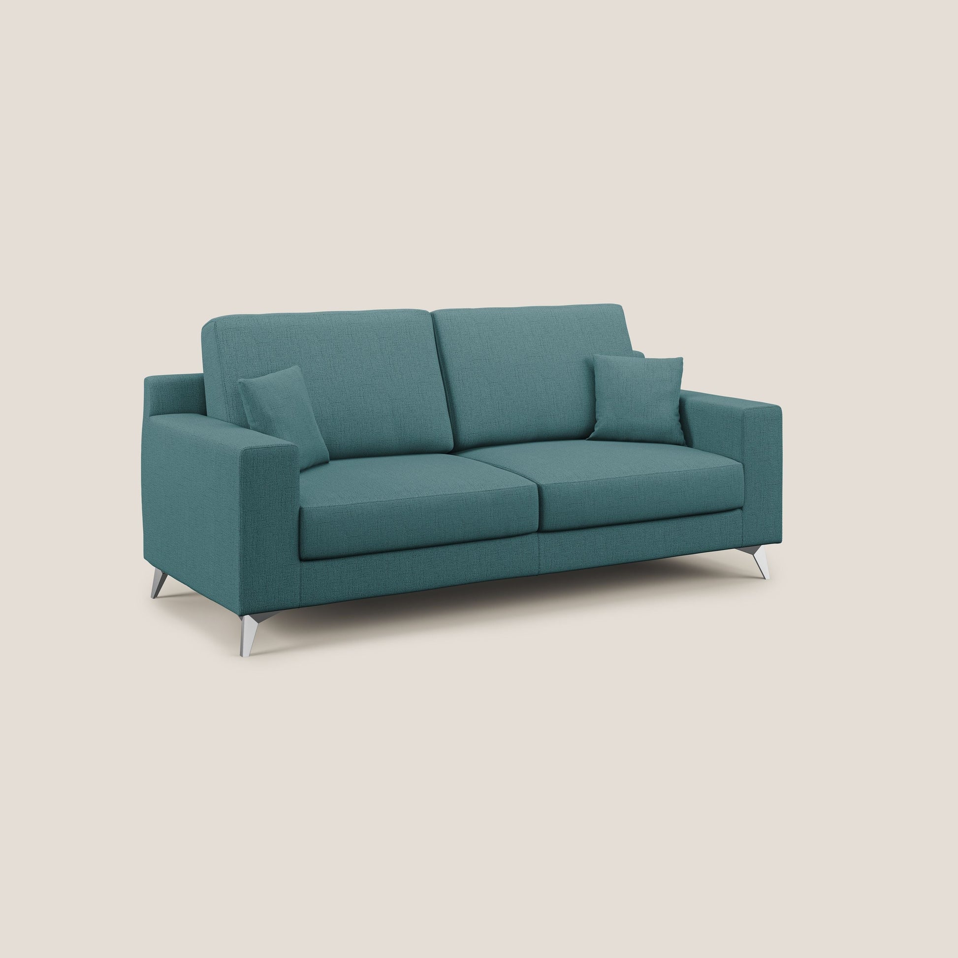 Divano 2 Posti 146x95x91 cm in Tessuto Azzurro