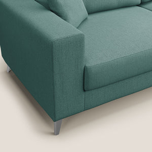 Divano 2 Posti 146x95x91 cm in Tessuto Verde Acqua