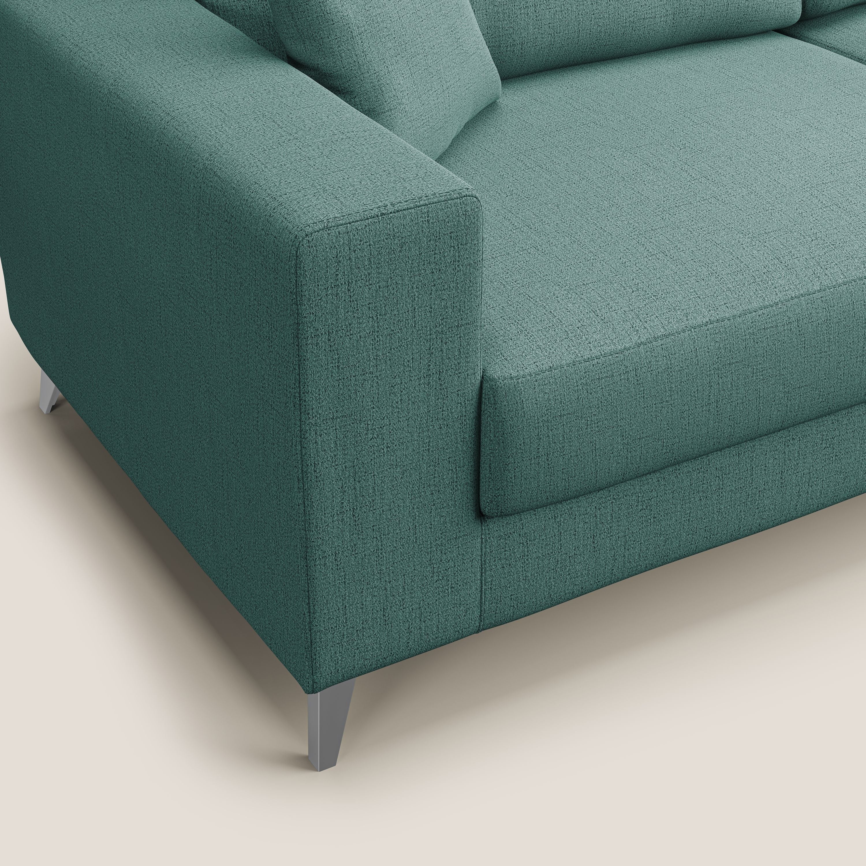 Divano 2 Posti 146x95x91 cm in Tessuto Verde Acqua