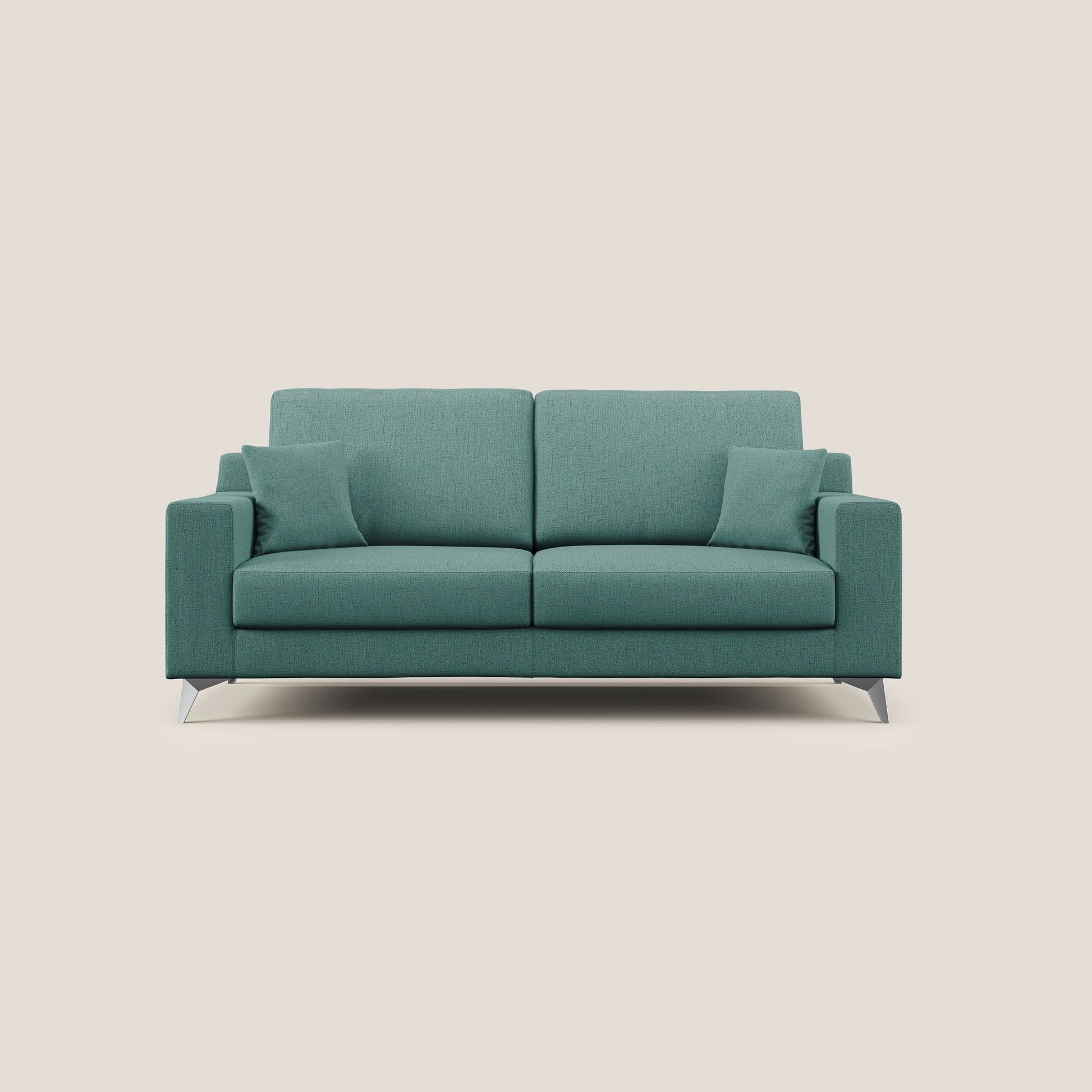 Divano 2 Posti 146x95x91 cm in Tessuto Verde Acqua