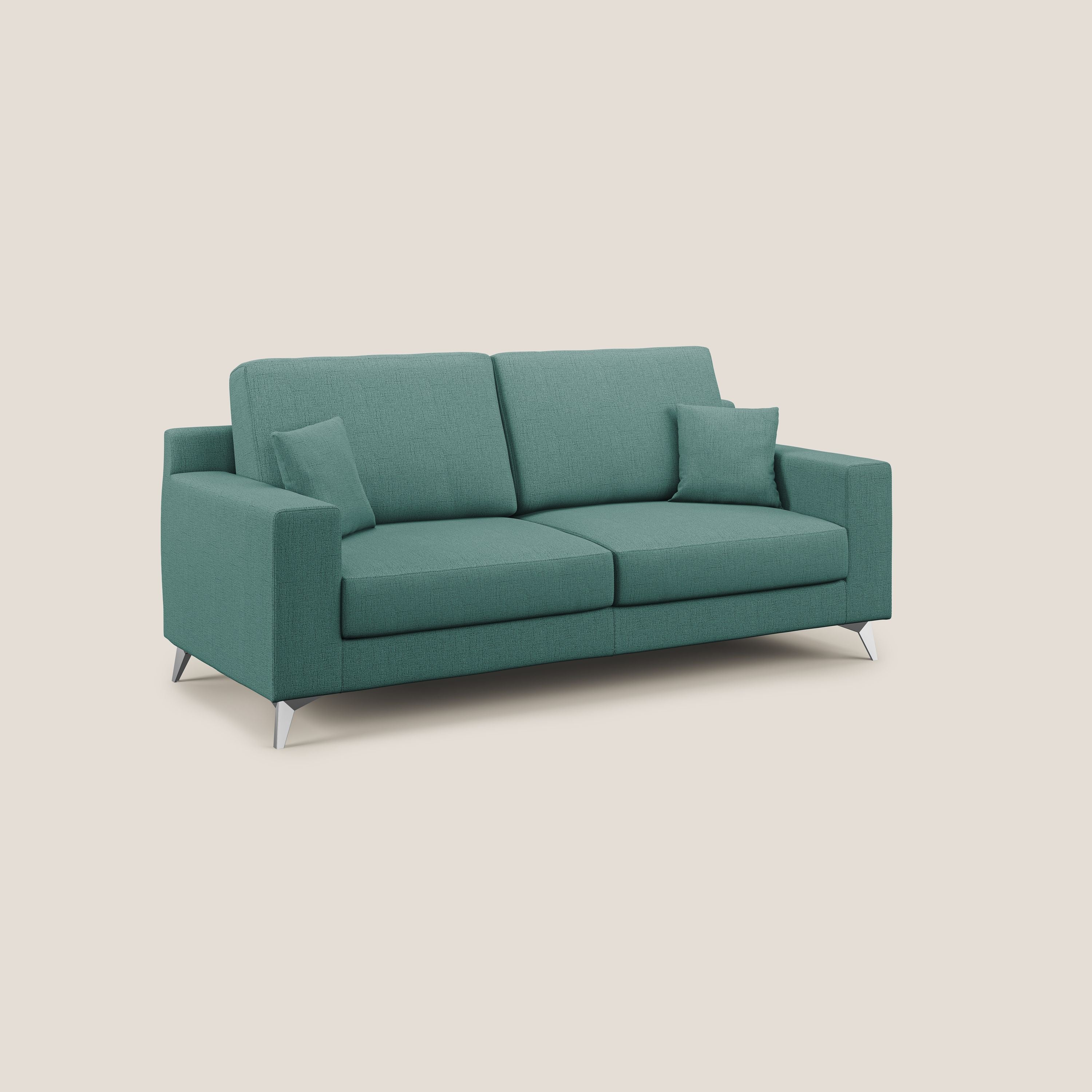 Divano 2 Posti 146x95x91 cm in Tessuto Verde Acqua