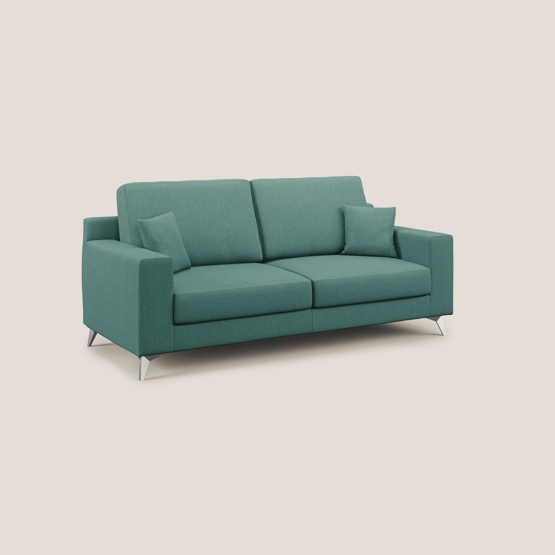 Divano 2 Posti 146x95x91 cm in Tessuto Verde Acqua