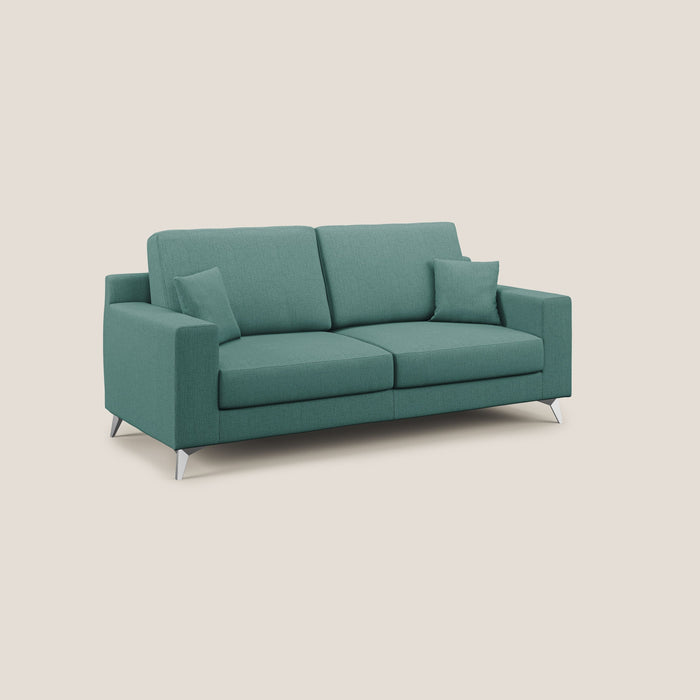 Divano 2 Posti 146x95x91 cm in Tessuto Verde Acqua