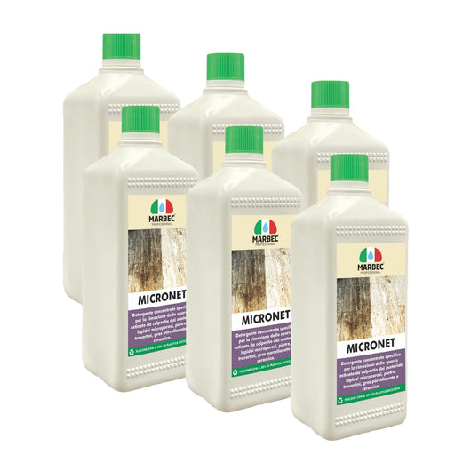 Detergente per gres porcellanato e pietre MICRONET   1LTx6Pz
