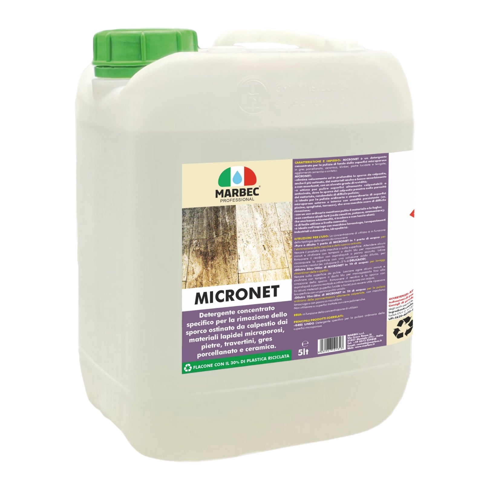 Detergente per gres porcellanato e pietre MICRONET   5LT