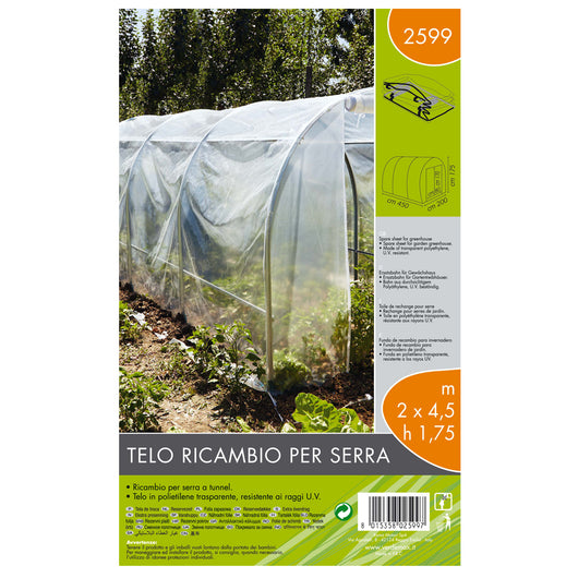 Telo ricambio per serra (200 x 450 x h 175 cm)