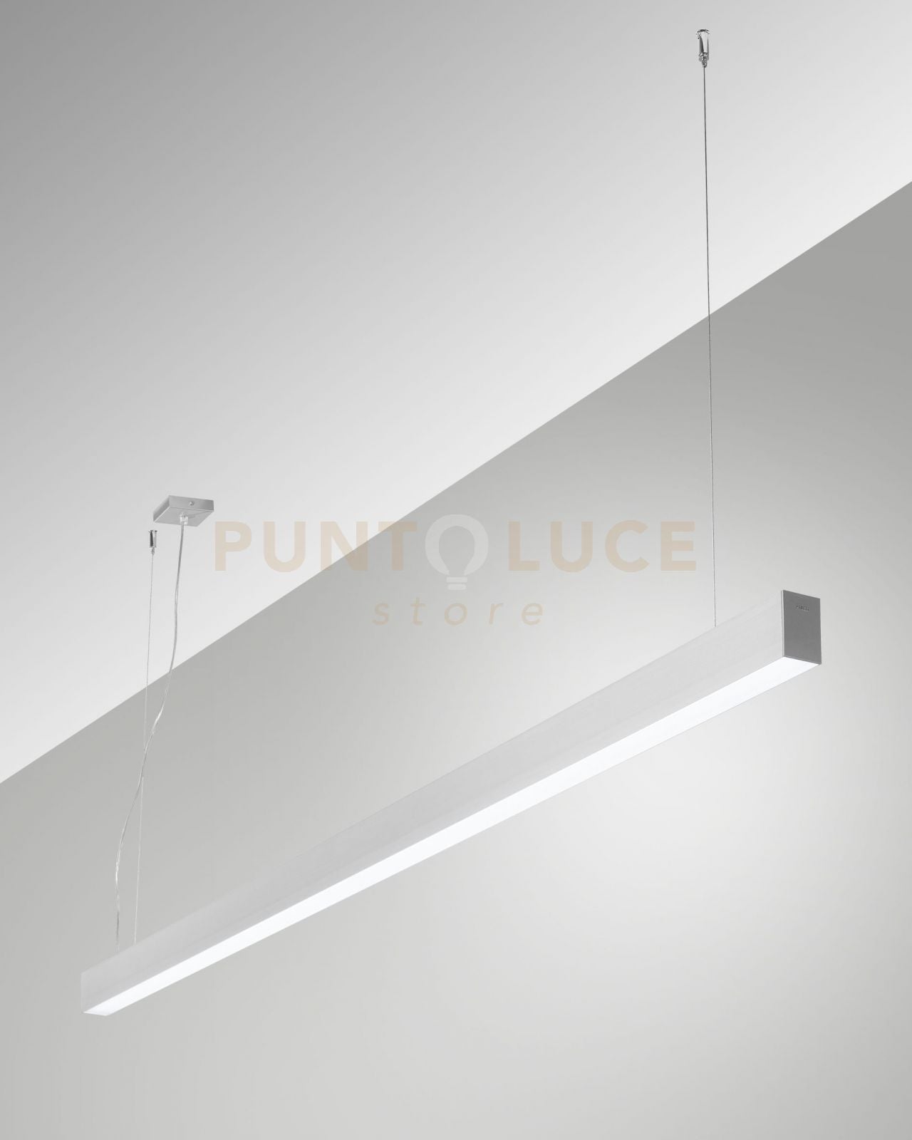 MILLET SOSPENSIONE ALLUMINIO  3000K 3380LM 23W OPALE DIMMERABILE DALI IP40 100CM