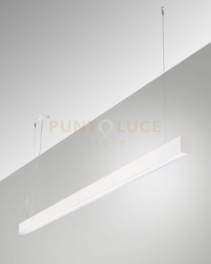 MILLET SOSPENSIONE BIANCA  3000K 3380LM 23W PRISMATIC DIMMERABILE DALI IP40 100CM